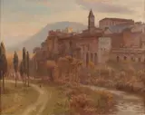 View of an Italian Town by Francis H. Eastwood, oil on canvas, sold Mar 2014