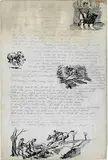 Geoffrey Sparrow, Sporting Pictures, a manuscript poem in pencil with ink vignette illustrations