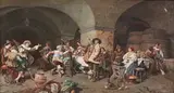Francesco Vinea, Merriment in a Tavern Interior, oil on canvas