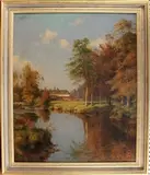 Charles Parsons Knight, On the Exe after the First October Frosts, oil on canvas