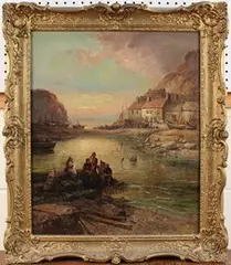 William Ellis, Staithes, Yorkshire, oil on canvas