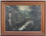 J.W. Ogden, Sty Barrow Crag Ullswater, 1890, oil on canvas