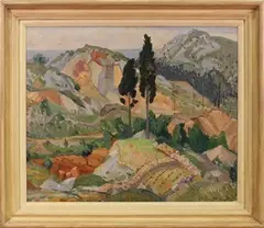 Robin Wallace, St Paul de Vence, oil on canvas