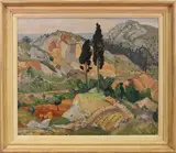 Robin Wallace, St Paul de Vence, oil on canvas