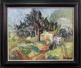 Robin Wallace, Orchard near Ross on Wye, oil on canvas