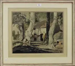 Charles Knight, The Smithy Brendon, watercolour