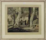 Charles Knight, The Smithy Brendon, watercolour