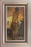 Durando Togo Richard, Female Nude in a Dressing Room, oil on canvas