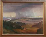 John Mansfield Crealock, Paris from Meudon, 1956, oil on canvas