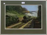 Norman Elford, Sonning Cutting, acrylic on paper