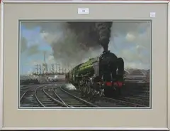 Norman Elford, Bachelors Button at Newcastle, acrylic on paper