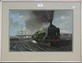 Norman Elford, Bachelors Button at Newcastle, acrylic on paper