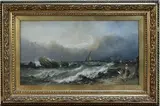 W.F. Reid, A Blustery Day on the Coast, oil on board