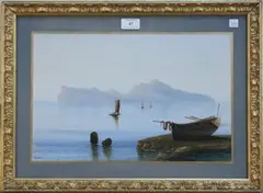 Rosa Corelli, Capri, watercolour with gouache