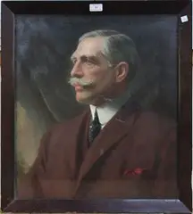 Thomas M. Ronaldson, Head and Shoulders Portrait of a Gentleman wearing a Brown Jacket, oil on canvas
