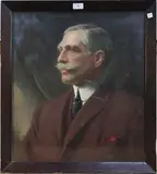 Thomas M. Ronaldson, Head and Shoulders Portrait of a Gentleman wearing a Brown Jacket, oil on canvas