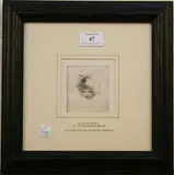 Eileen Soper, Girl with Ribbon in Her Hair, monochrome etching