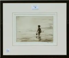 Mighty Atom by Eileen Soper, monochrome etching, sold Sep 2013