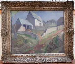 Robin Wallace, A Cotswold Barn, 1934, oil on canvas