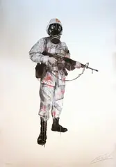 Antony Micallef, Peace Keeper, colour screen print