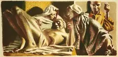 Hans Feibusch, The Lamentation of Christ, colour lithograph
