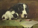 Hugh George Shaw, Two Heads are better than One, oil on canvas