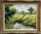 Stephen Hawkins, River Adur at Twineham, oil on canvas