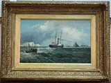 William Broome, Shipping off the Kent Coast, oil on canvas