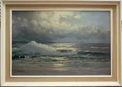 Carl Kenzler, Coastal View, oil on canvas