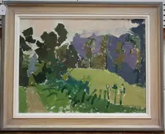 Autumn Landscape by The Earl Haig, oil on canvas, sold Jun 2013