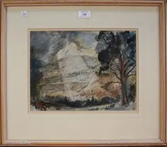 Landscape Study by Malcolm Midwood Milne, early/mid-20th Century mixed media, sold Jun 2013