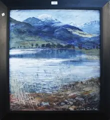 John Cooke, Little Langdale Tarn, Lake District, acrylic on board