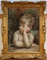James Ardern Grant, Head and Shoulders Portrait of Ian Grant, 1910, pastel