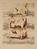 Henry Moore, Three Reclining Figures, colour lithograph