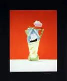 Craigie Aitchison, Still Life on Vermillion