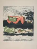 Henry Moore, Group of Reclining Figures, colour lithograph