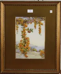Ella Du Cane, 91, Bignonia Pergola, watercolour over pencil traces