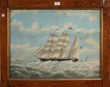 Willem Hendrik Eickelberg, Willem Hendrik' (Study of the Dutch Barque), 1866, watercolour and pencil