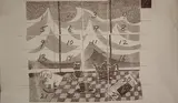 View of Malibu Beach from the Artist's Californian Apartment by David Hockney, facsimile transmitted print in twenty-four sections and related key, sold Mar 2013