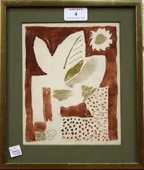 Alma Thomas, Still Life Study, watercolour and ink