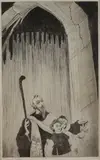 Abdur Rahman Chughtai, Under the Arch, monochrome etching