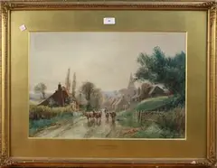 Henry Charles Fox, Billingshurst, Sussex' and 'Balcombe, Sussex, 1920, a pair of watercolours with touches of gouache