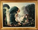 Harold Hitchcock, Sunrise over Phrygia' (Fantastical Landscape), 1974, oil on canvas