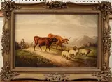 W.E. Turner, Returning from the Fair, oil on canvas