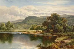 Henry H. Parker, The Lledr River, Betteweg Coed, North Wales, oil on canvas