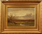 Charles Lawrence Coppard, Lancing Meadows, 1896, oil on canvas