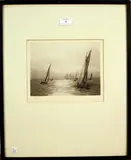 William Lionel Wyllie, Seascape with Sailing Vessels