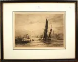 William Lionel Wyllie, Sailing Barges on the River Thames