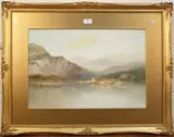 John Shapland, Menaggio, Lake Como' and 'Menaggio & Bellagio, a pair of early 20th Century watercolours with gouache