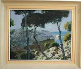 Francisco Payá Sanchís, View of a Bay from an Elevated Position, oil on canvas